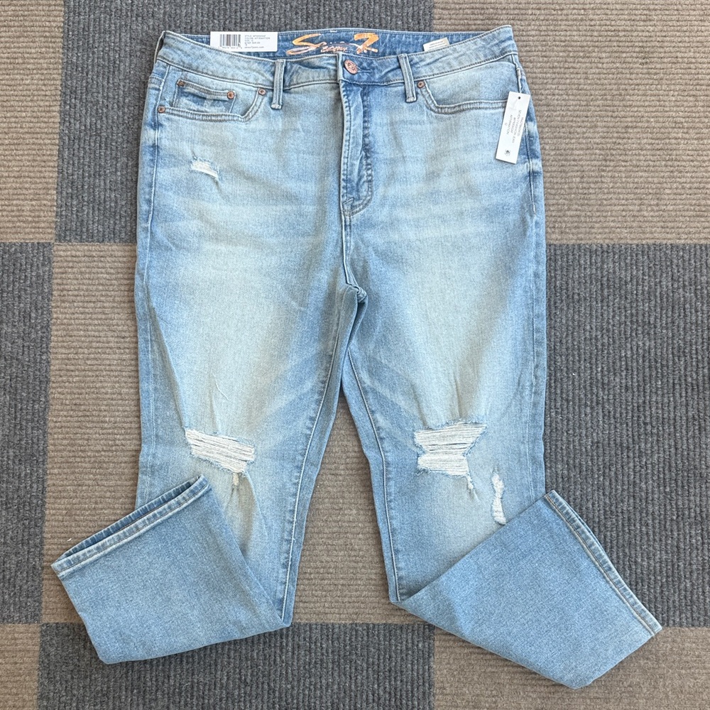 Seven7 Light Blue Boyfriend Jeans